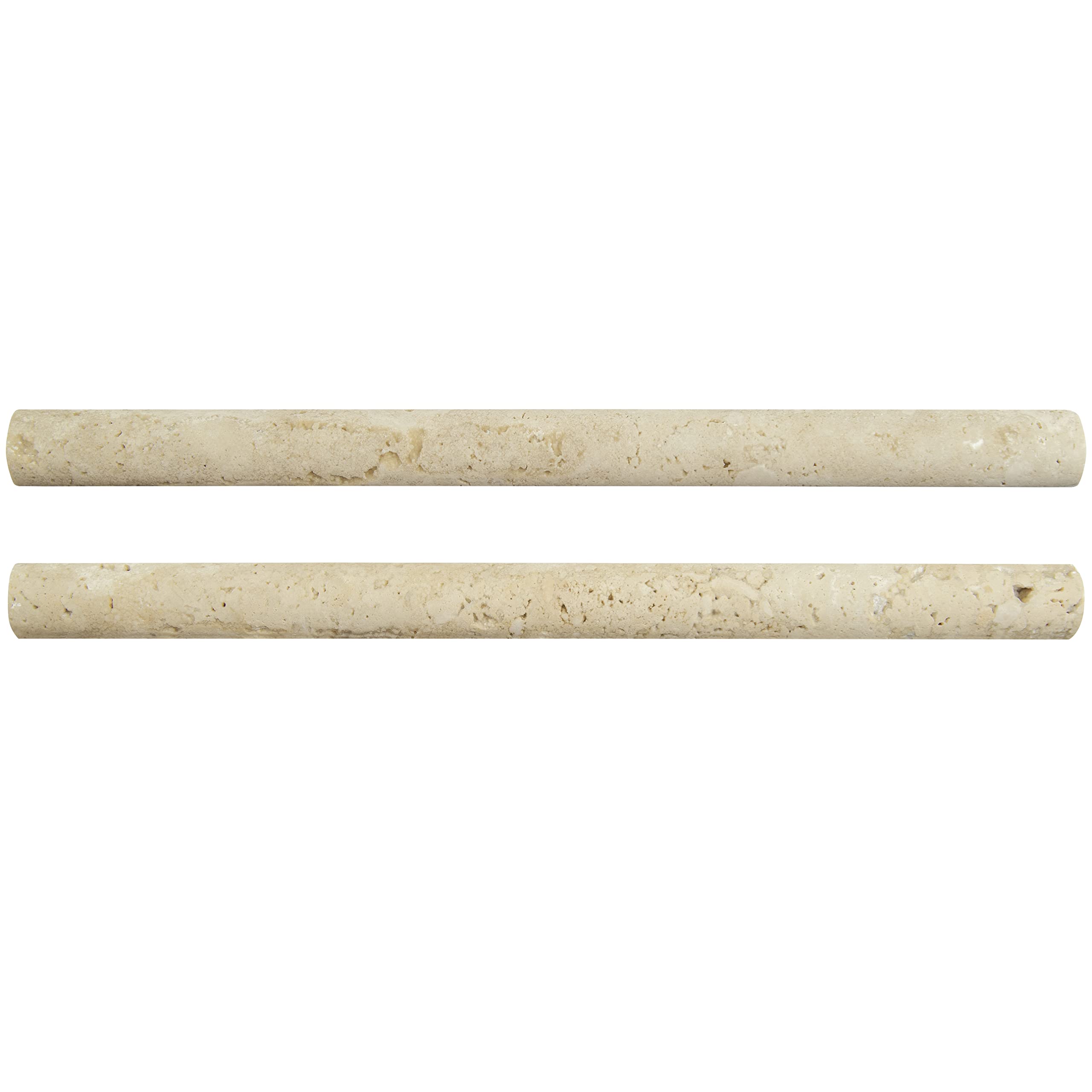 MSI Chiaro Pencil Molding 3/4 in. x 12 in. Honed Travertine Wall Tile for Bathroom, Kitchen Backsplash, Accent Wall Tile, and Shower Wall Tile