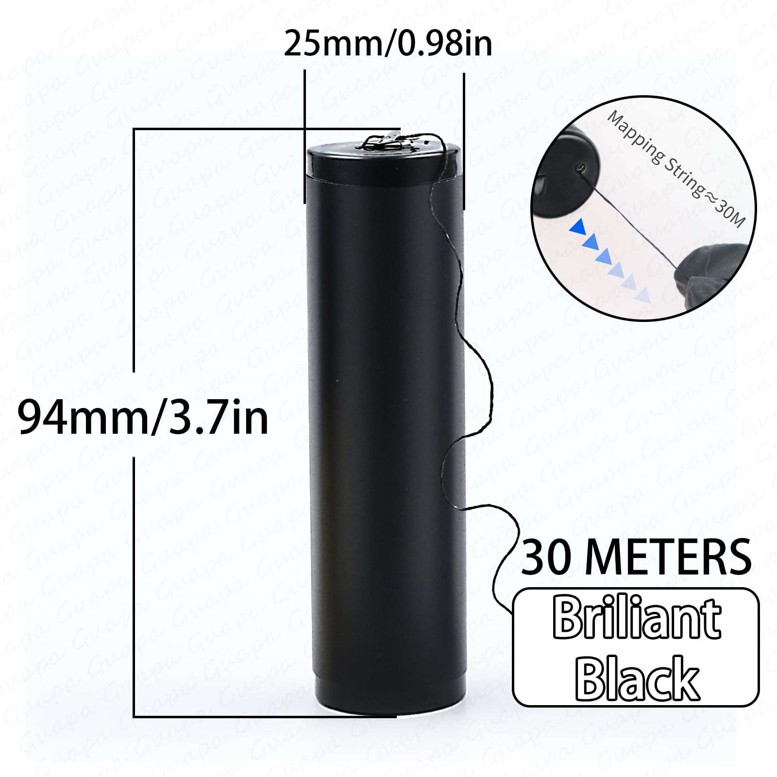 Multiple Colors 100 Feet Microblading Cottony Thread Pre-Inked Eyebrow Mapping String for Henna Tinting and Permanent Makeup with Allergen-Free in 30 Meters per Box (1PC-Brilliant Black) 5