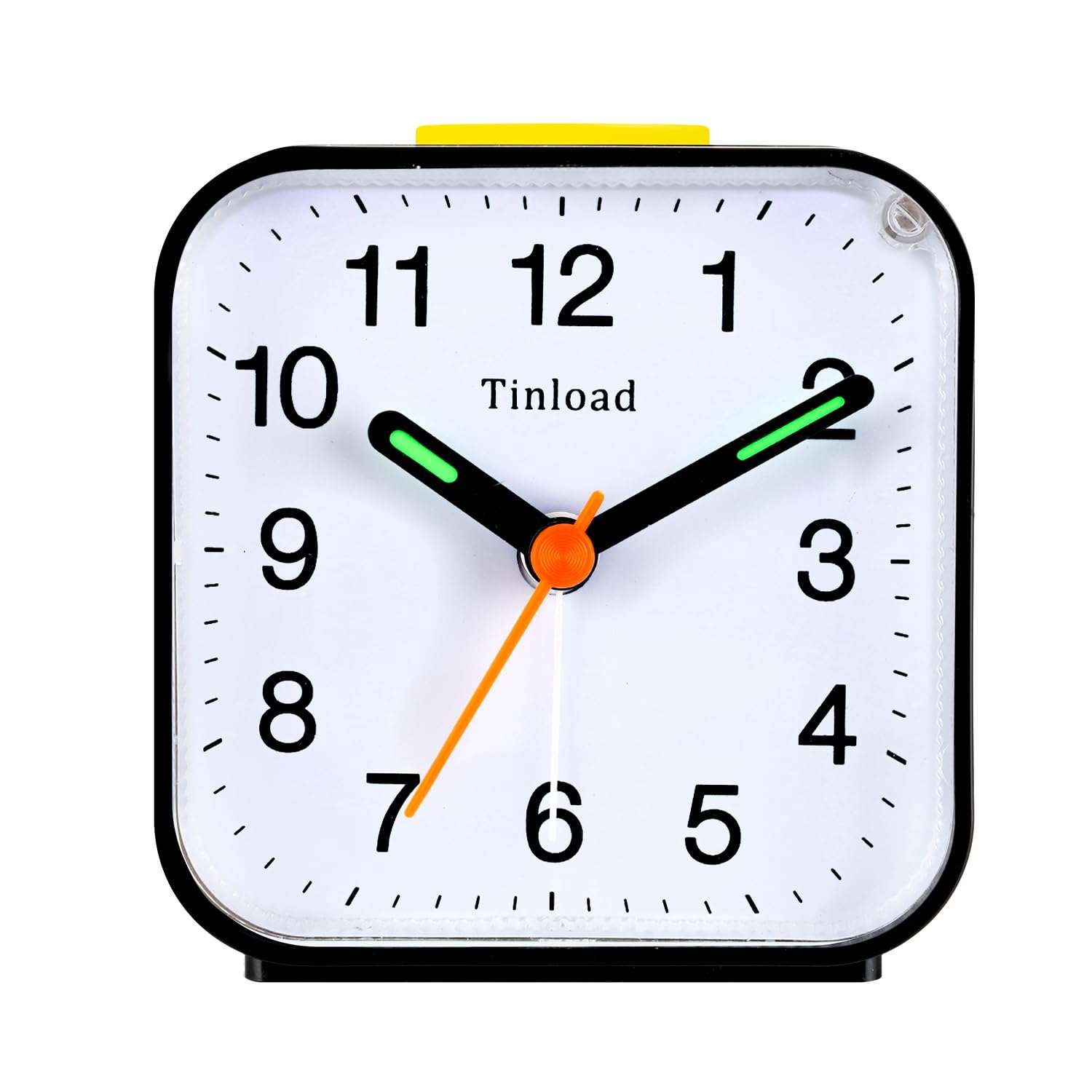 Tinload Small Battery Analog Alarm Clock Silent Non Ticking, Ascending Beep Sounds, Snooze,Light Functions 1