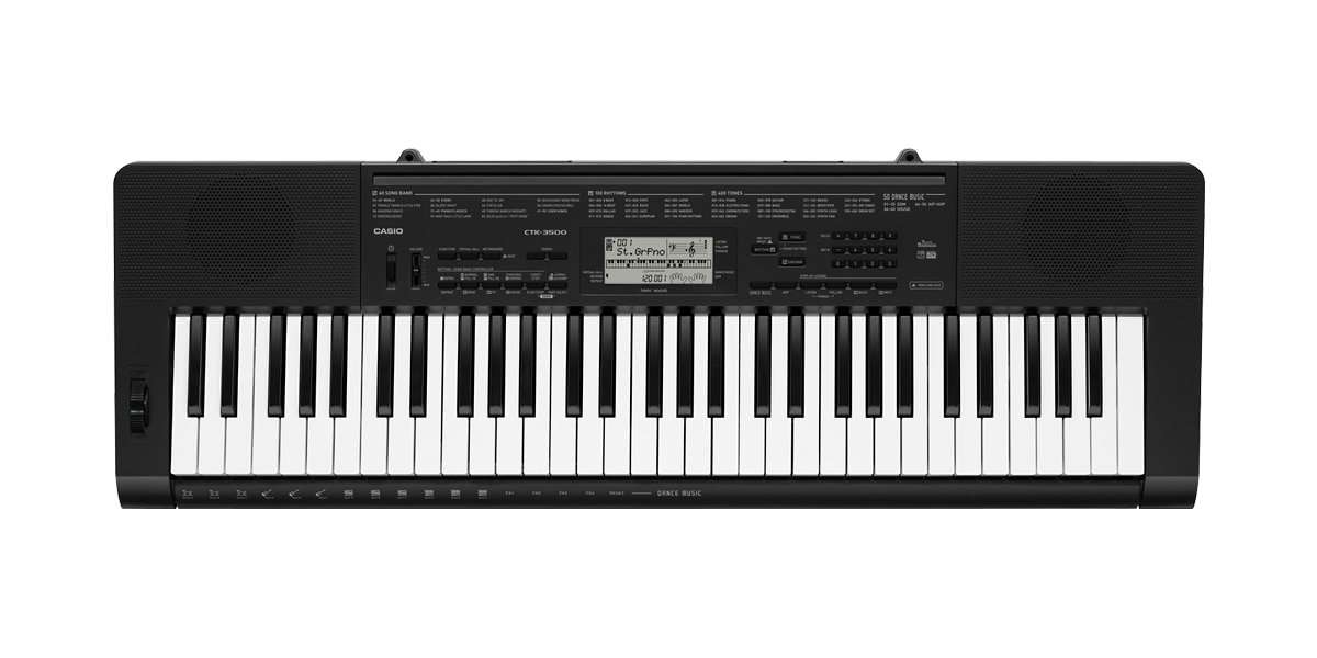 Casio CTK-3500 Learn-To-Play Quincy Jones Keyboard Bundle with Playground Sessions 3