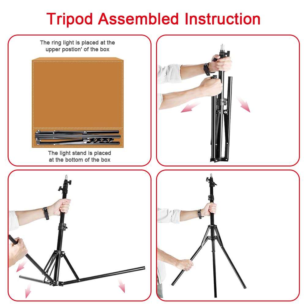 14 Inch Ring Light with 60" Tripod Stand,Mountdog Dimmable LED Ring Light with Rotatable Phone Holder, Bluetooth Remote Control,Carrying Bag for YouTube, Live Streaming, Video Shooting, Make Up 6