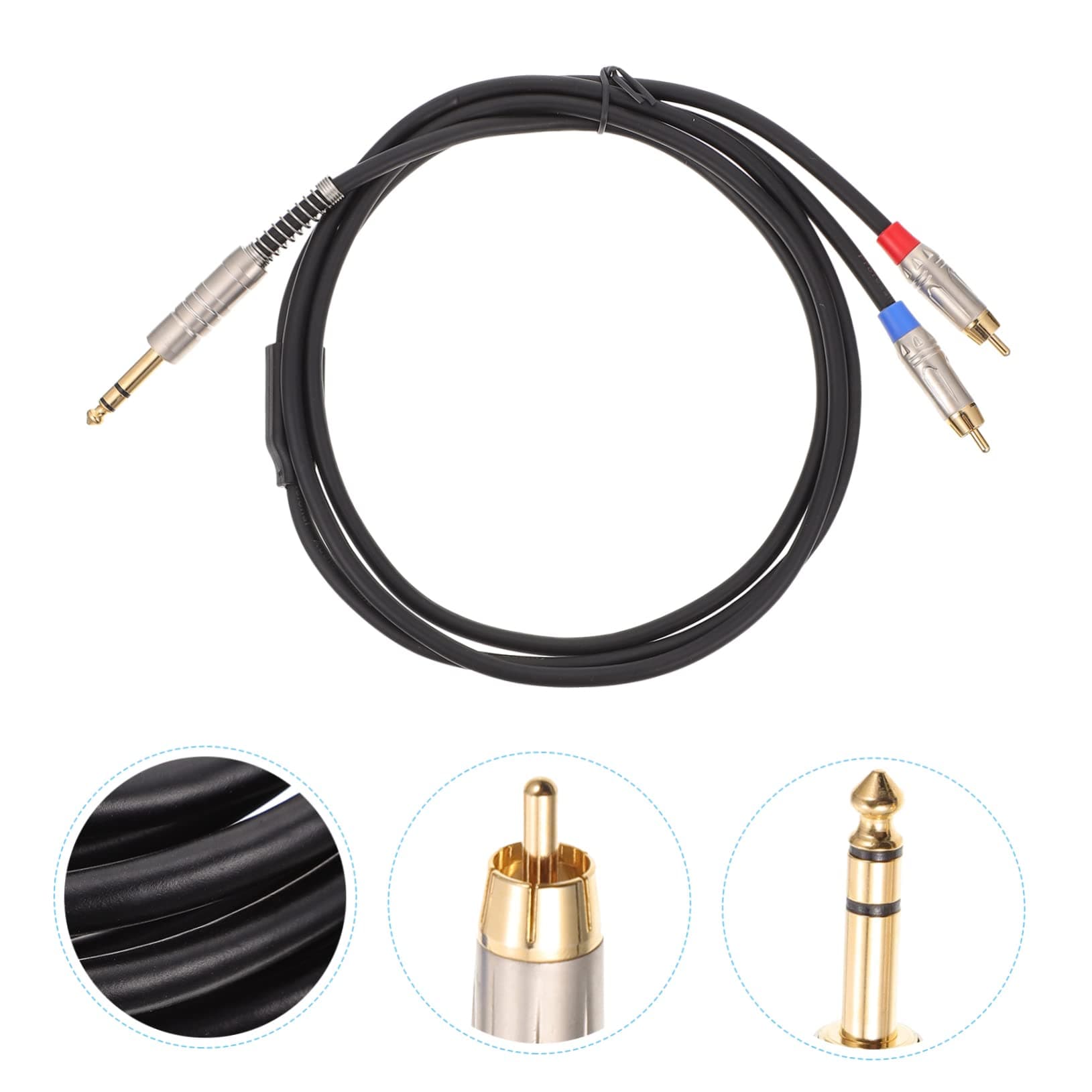 Mikikit 1 Meter Stereo Male to Adapter Cable Audio Transferring Cord for Home Theater Car Audio and Headphone 4