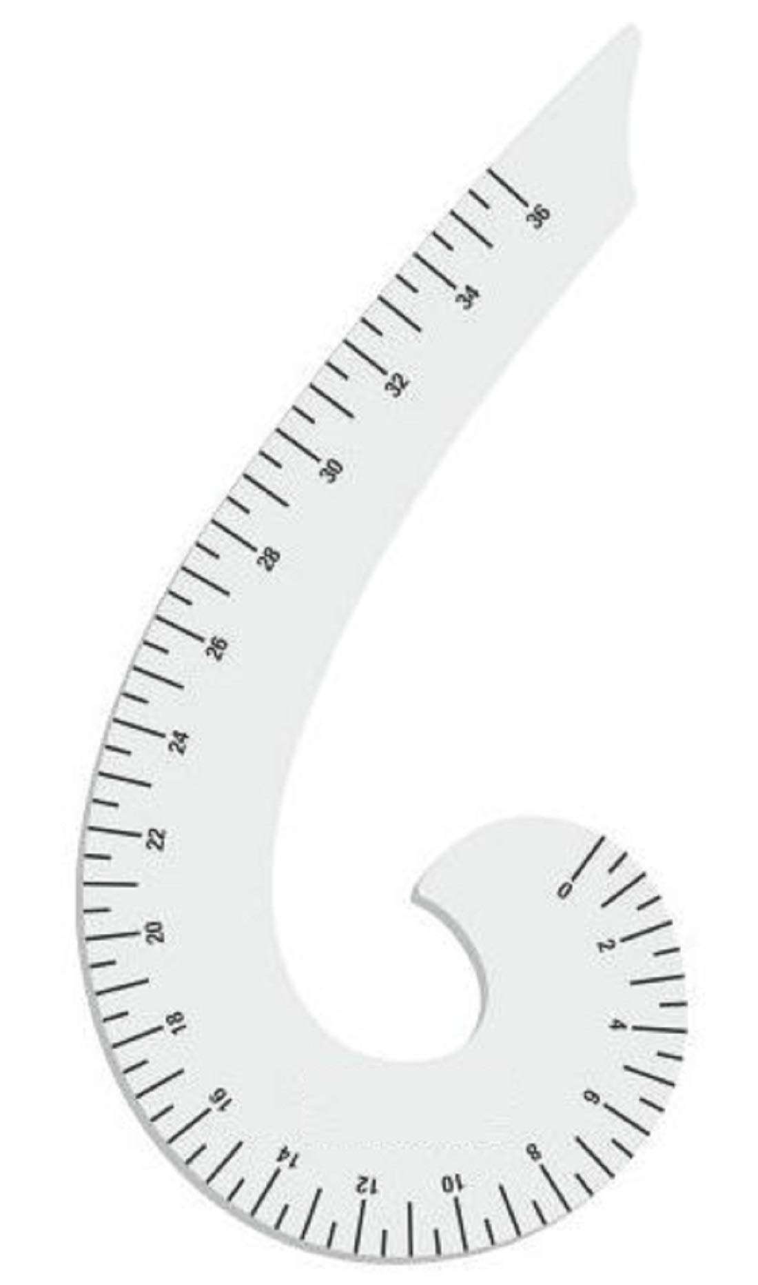 KHYATI Tailoring Scales/Fashion Designing Scale- Hard Plastic Scale- Set of 6- L- Square Curve, L-Square Straight, Hip Curve, Leg Curve, Arm Curve, Straight Ruler Along with French Curve with Marking 3
