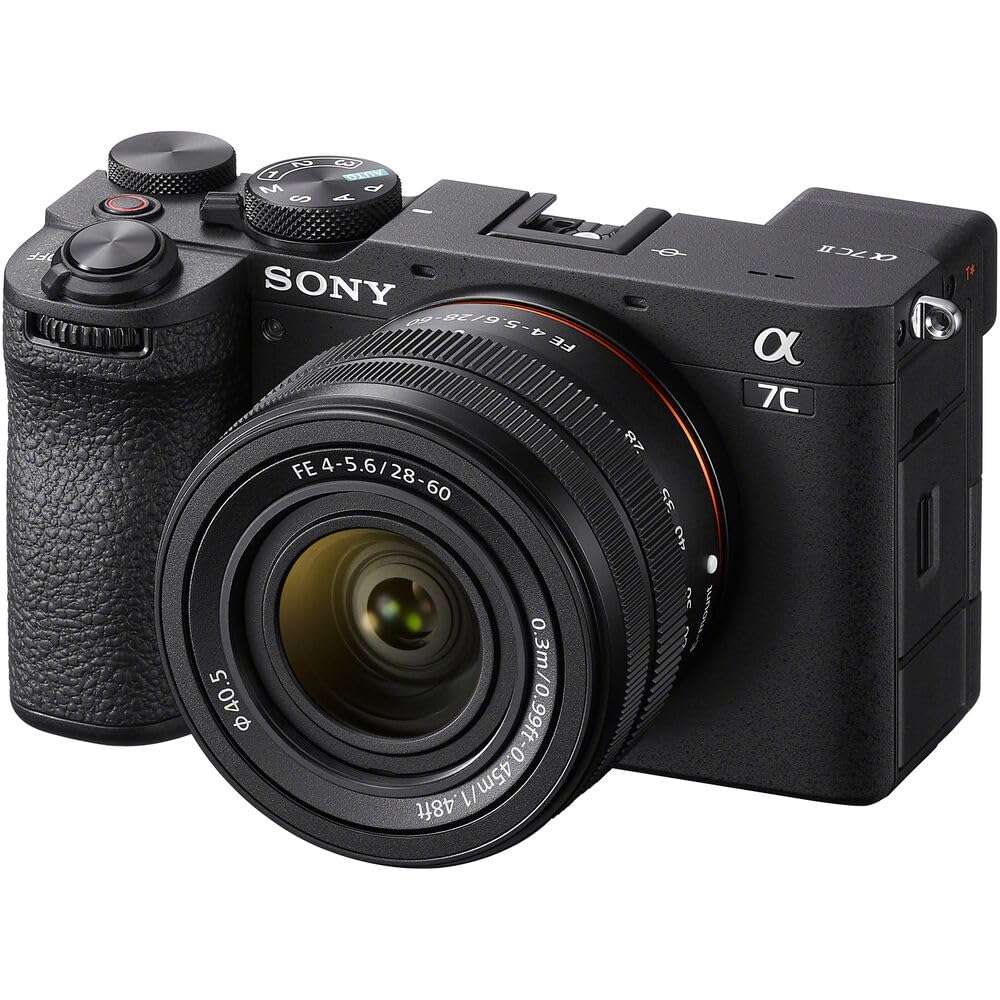 Sony Alpha 7C II Full-Frame Camera with 28-60mm Lens (Black) Bundle with Pixel Advanced Accessories | a7C II with Lens Kit 4