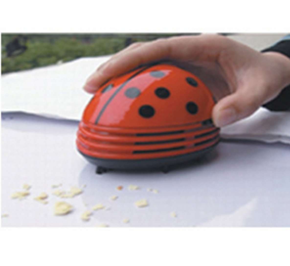 Honbay Ladybug Shaped Portable Corner Desk Vacuum Cleaner Mini Cute Vacuum Cleaner Dust Sweeper 4