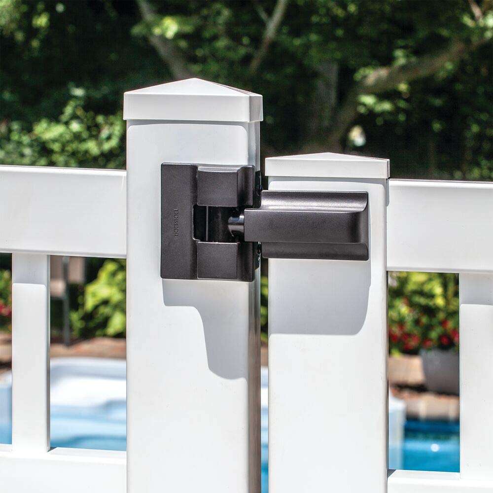 Barrette Outdoor Living 73014253 Heavy-Duty Modern Wrap Hinge Pair, Black 3