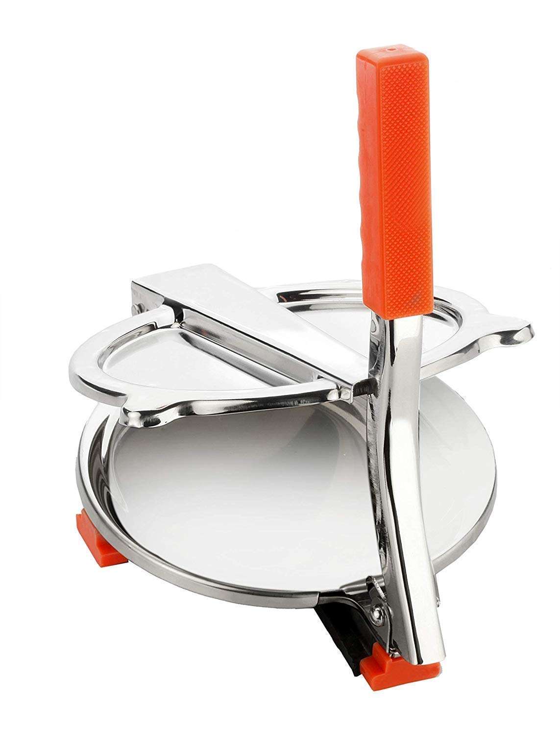 Vessel Crew Combo of Stainless Steel Puri/Roti Maker Press, Stainless Steel Cooker & Pot Stand and Plastic Butter Box 4