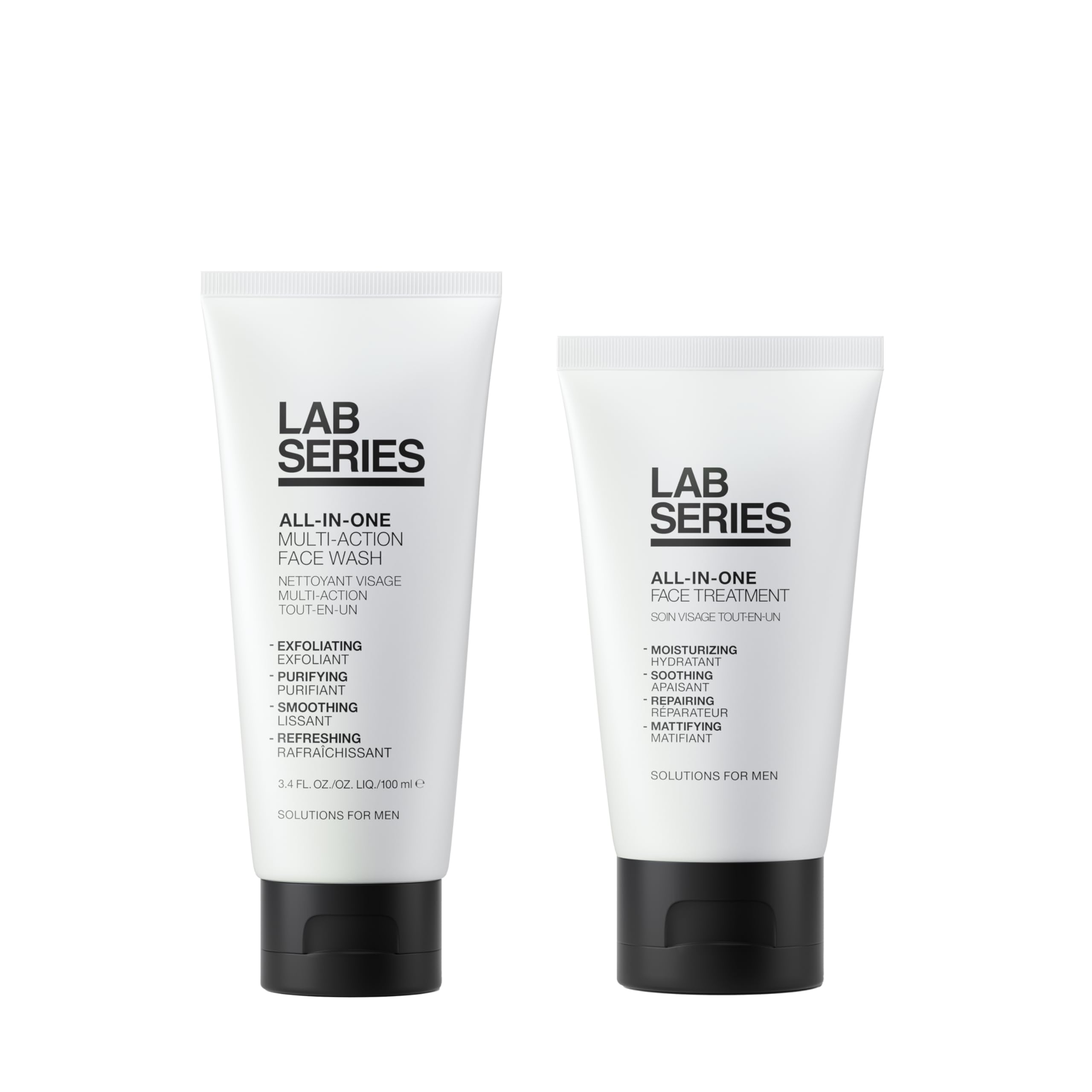Lab Series Men's Daily Skincare Set - All-In-One Bundle – Face Wash 3.4 Fl Oz & Face Moisturizer 1.7 Fl Oz 2