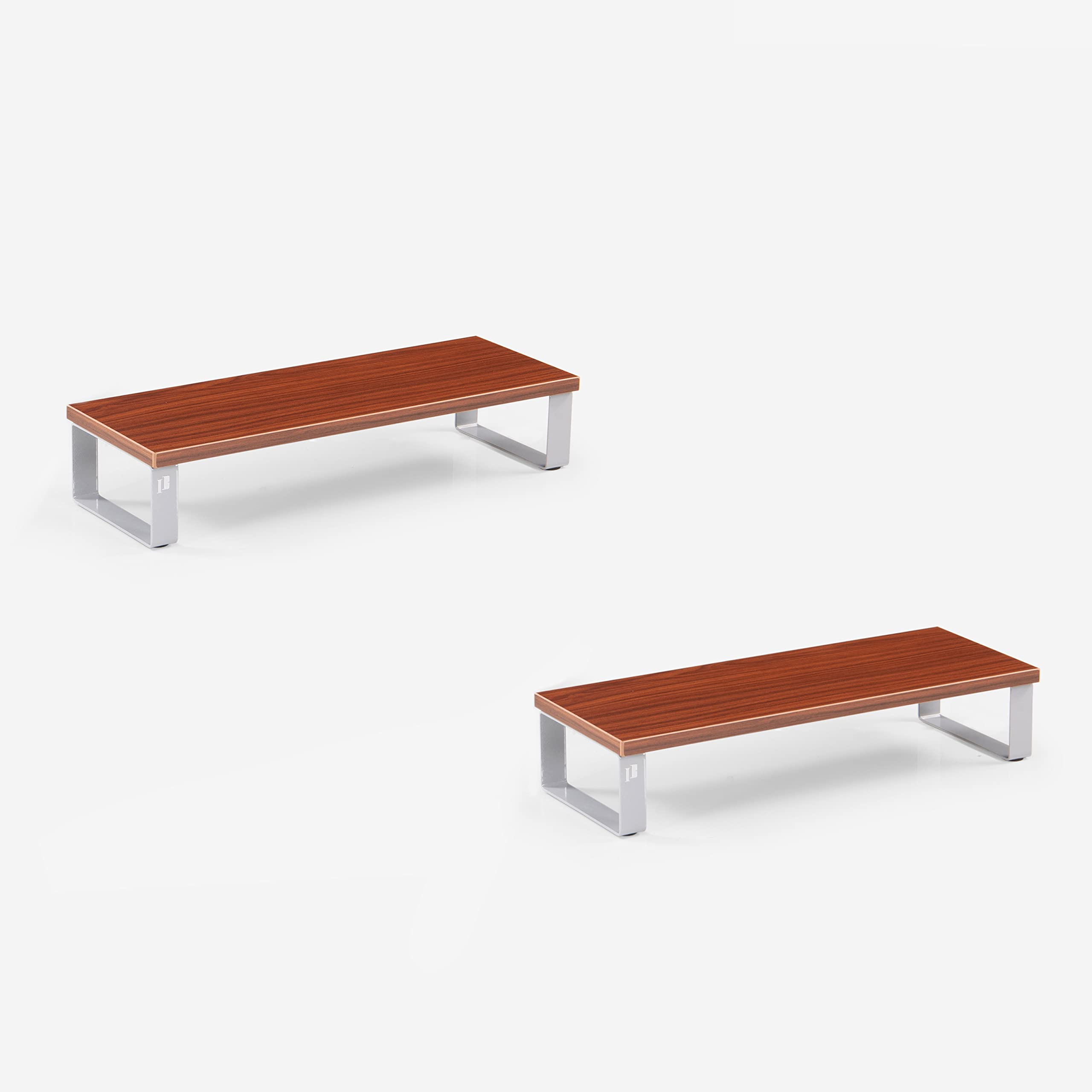 InvisibleBed Monitor Riser Stand for 2 Computers, Laptop, Printer, Home Office(Canadian Walnut) 5