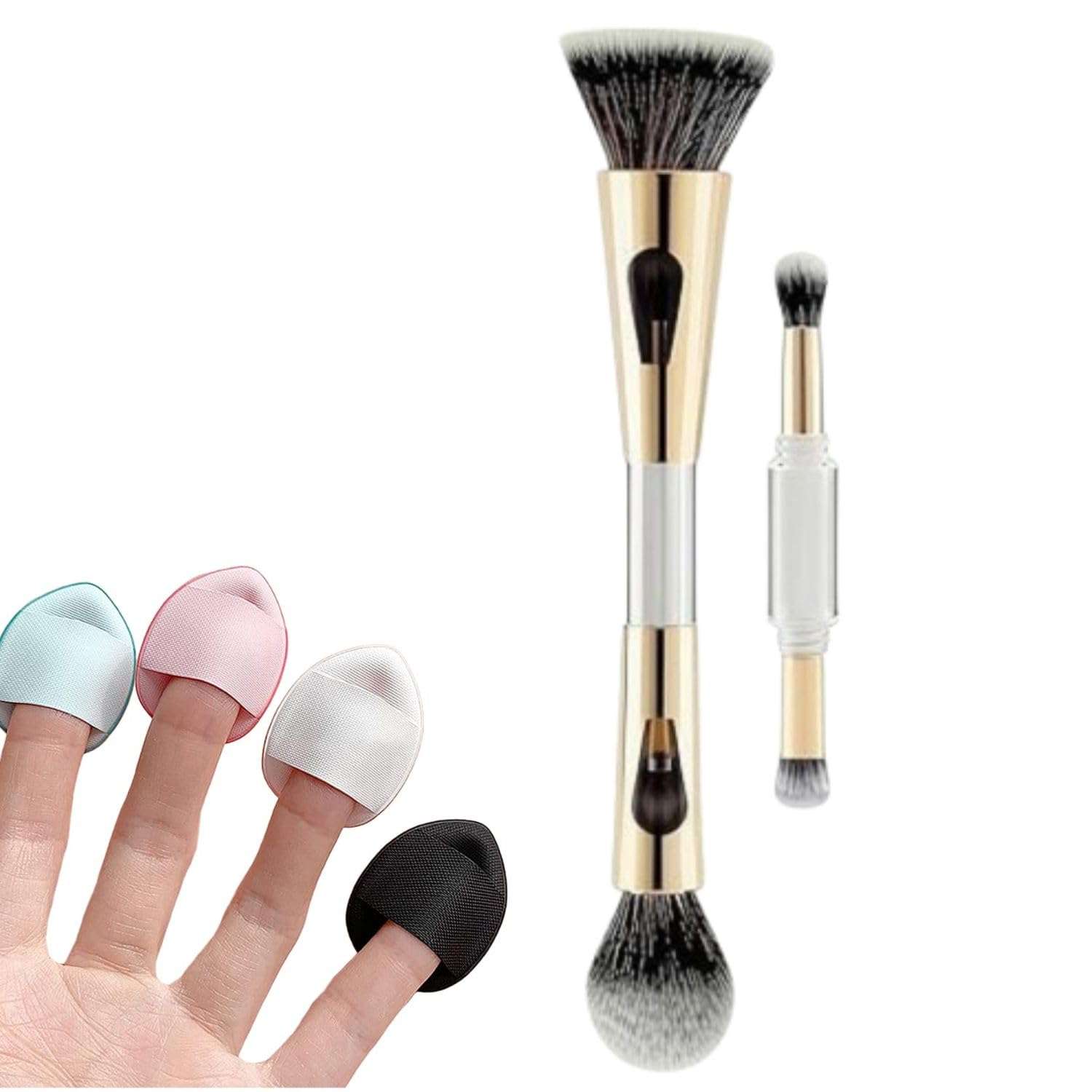 4 in 1 Multi Functional Makeup Brush with Dual End Design for Face and Eye Application 1
