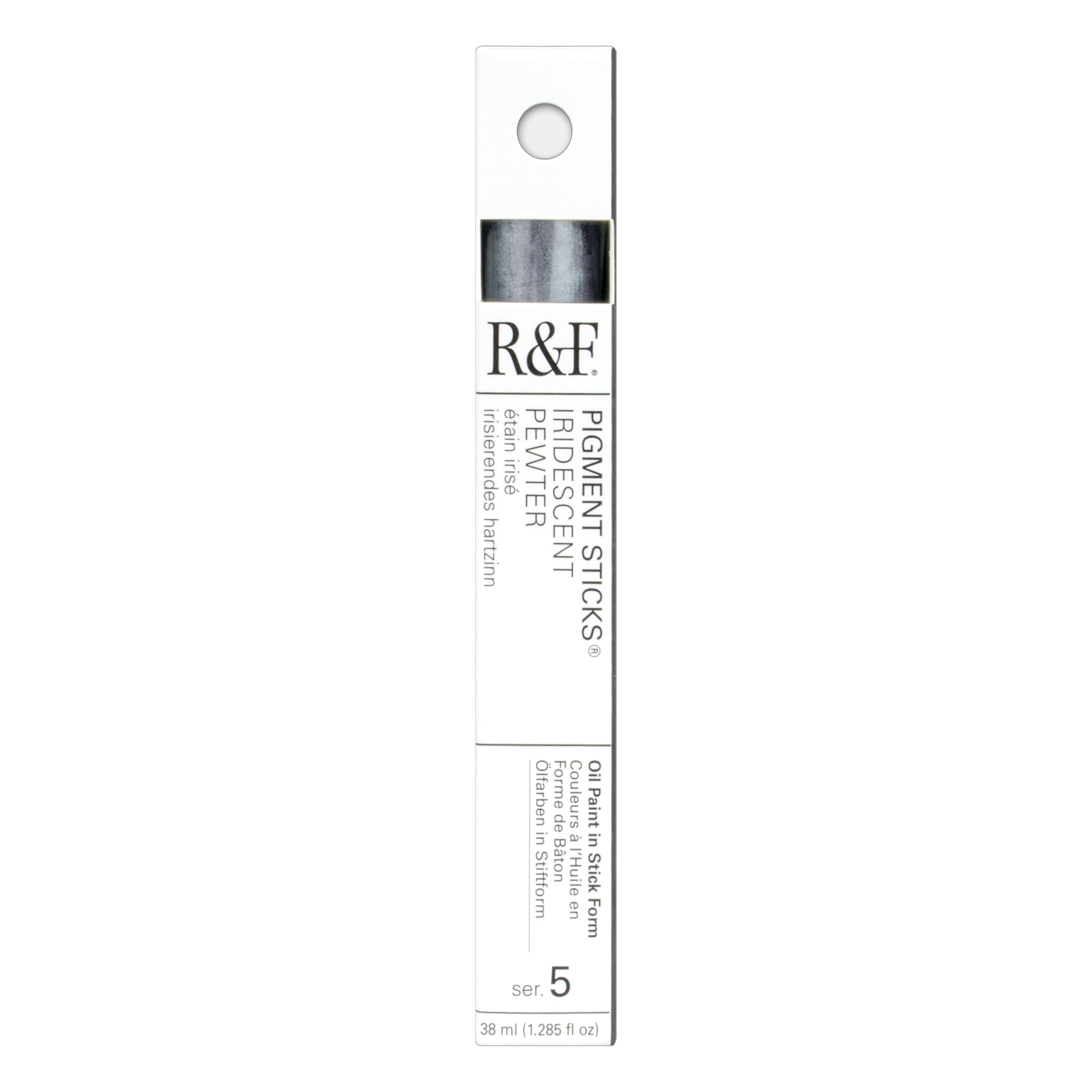 R&F Handmade Paints - Professional Oil Pigment Stick, Iridescent Pewter, 38ml 3
