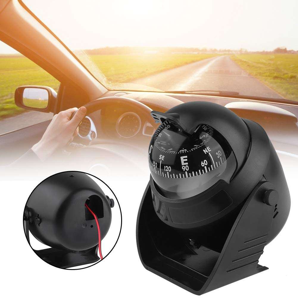 Vehicle Dashboard Compass Auto Dash Mount Navigation Automobile Direction Indicator Car Interior Navigation Tool Dashboard Mounted Compass 4
