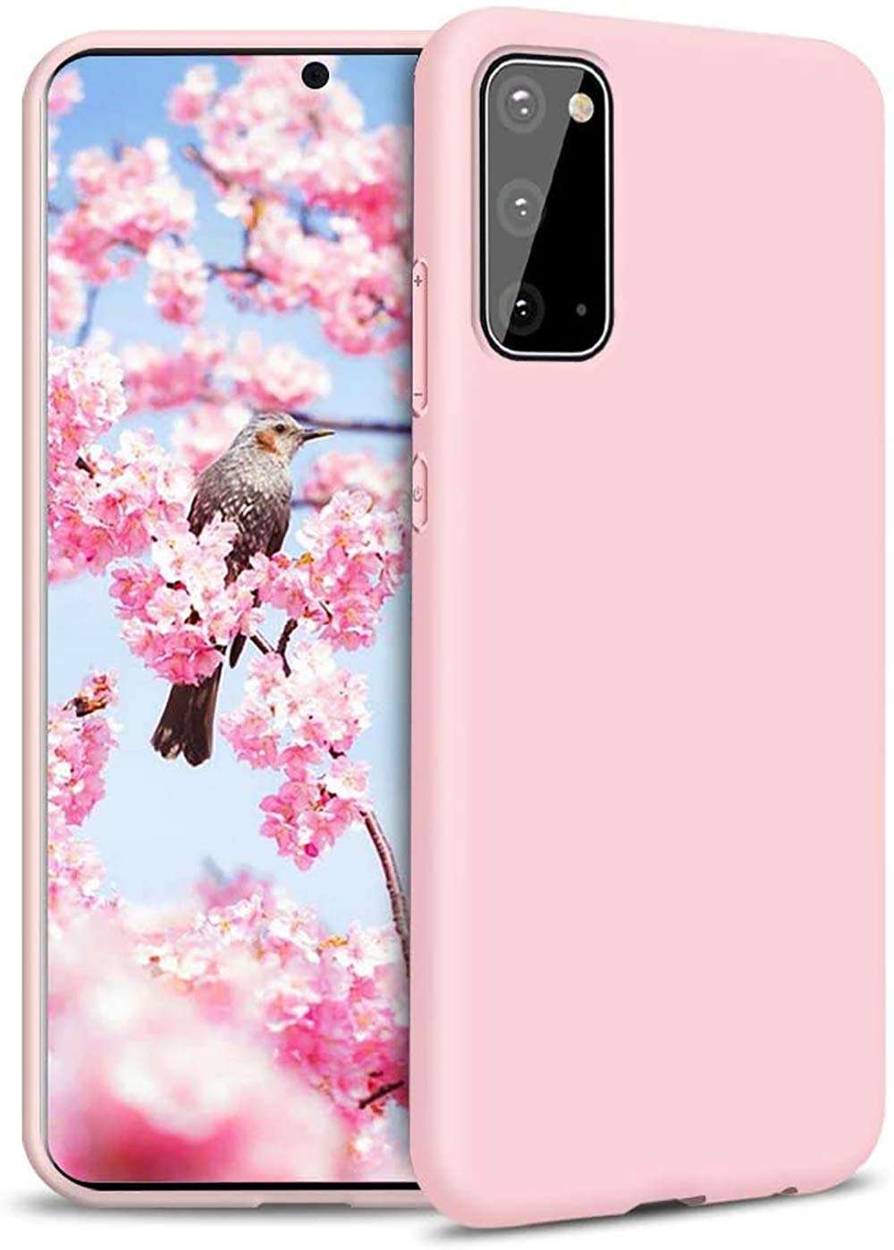 Leton-US Samsung Galaxy S20 Plus Phone Case,Soft Slim Silicone Case Gel Rubber Bumper Case Anti-Scratch Shockproof with Microfiber Lining Protective Shell Cover for Samsung Galaxy S20 Plus Pink 1