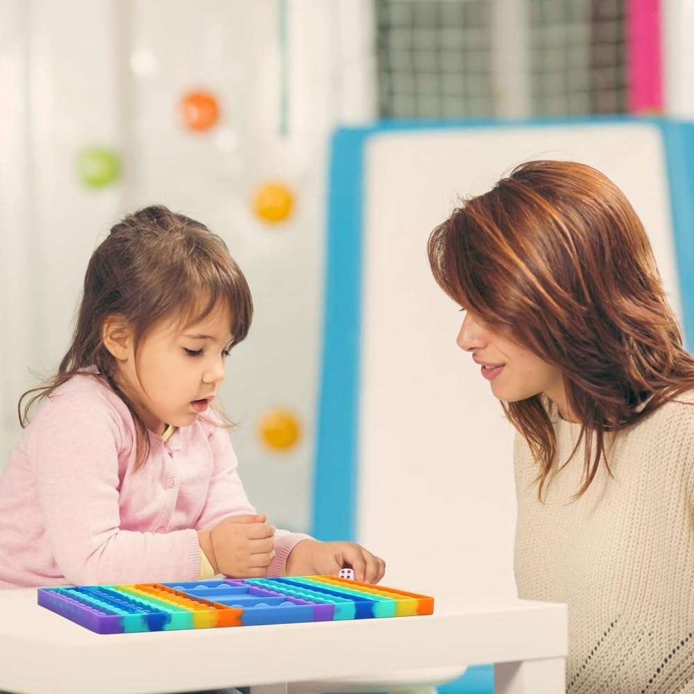 KMC KIDOZ Combo pop Bubble figit Sensory Toys, Silicon Satisfying Relaxing Toys, Simple dimple Fidget Toys for Kids Girls Boys Adults (Color May Very) Pack of 2 (Multicolor) 6