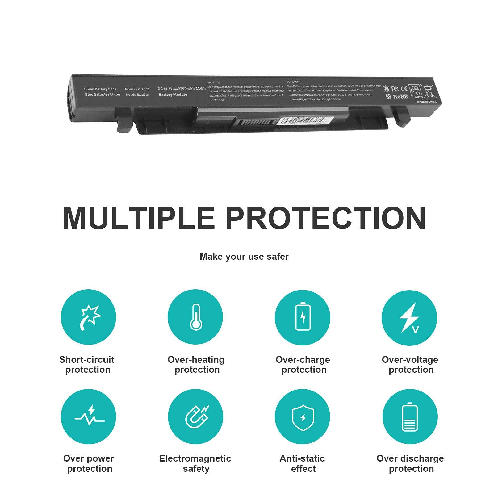Fancy Buying Laptop Notebook Battery for X550 X550A X550B X550D A41-X550 A550C,A550 F550 F552 K450 K550 P450 P550 R409 R510 X452 X550 Series 3