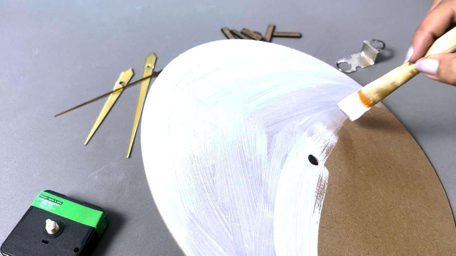 Graphicalmela DIY Clock Making Kit 10inch Dia 4mm Thick | DIY Art & Craft Kit for School Projects, Home & Office Decor | MDF DIY Wall Clock Making Kit | Gift for Kids, Adults 3