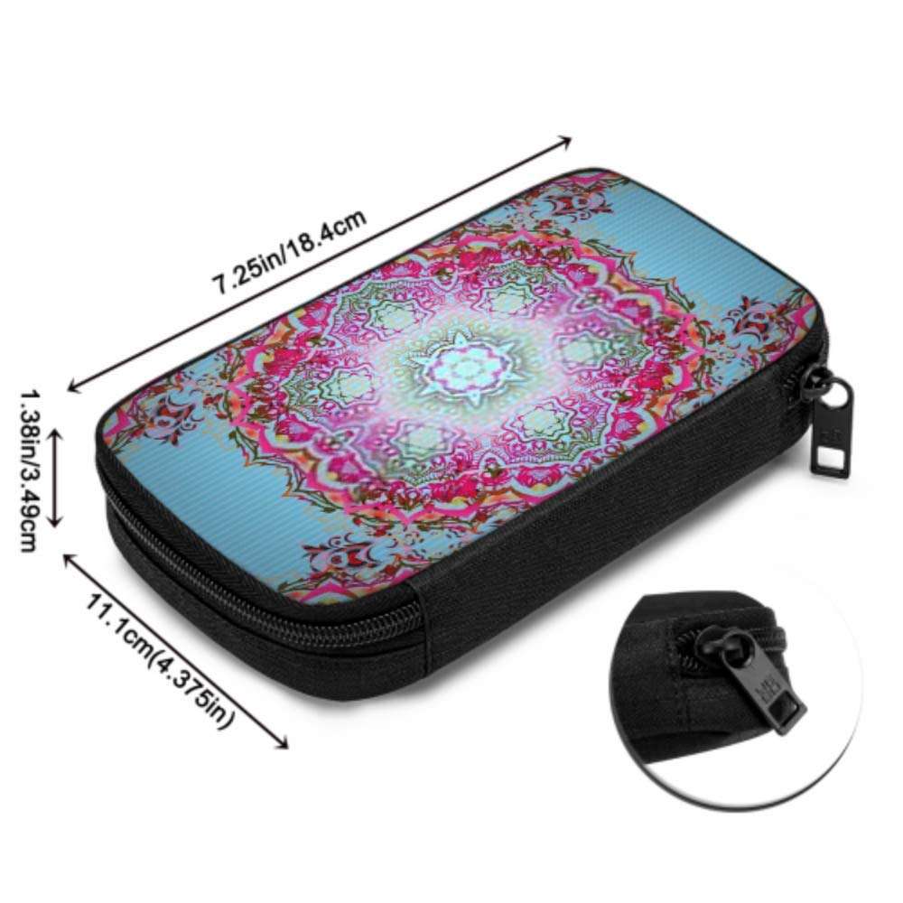 Electronics Accessories Organizer Bag Vector Stylish Ornament Damask Seamless Pattern Electronics Organizer Storage Bags Electronics Storage Bag of Cases for Cable, Charger, Phone, USB, Sd Card 5