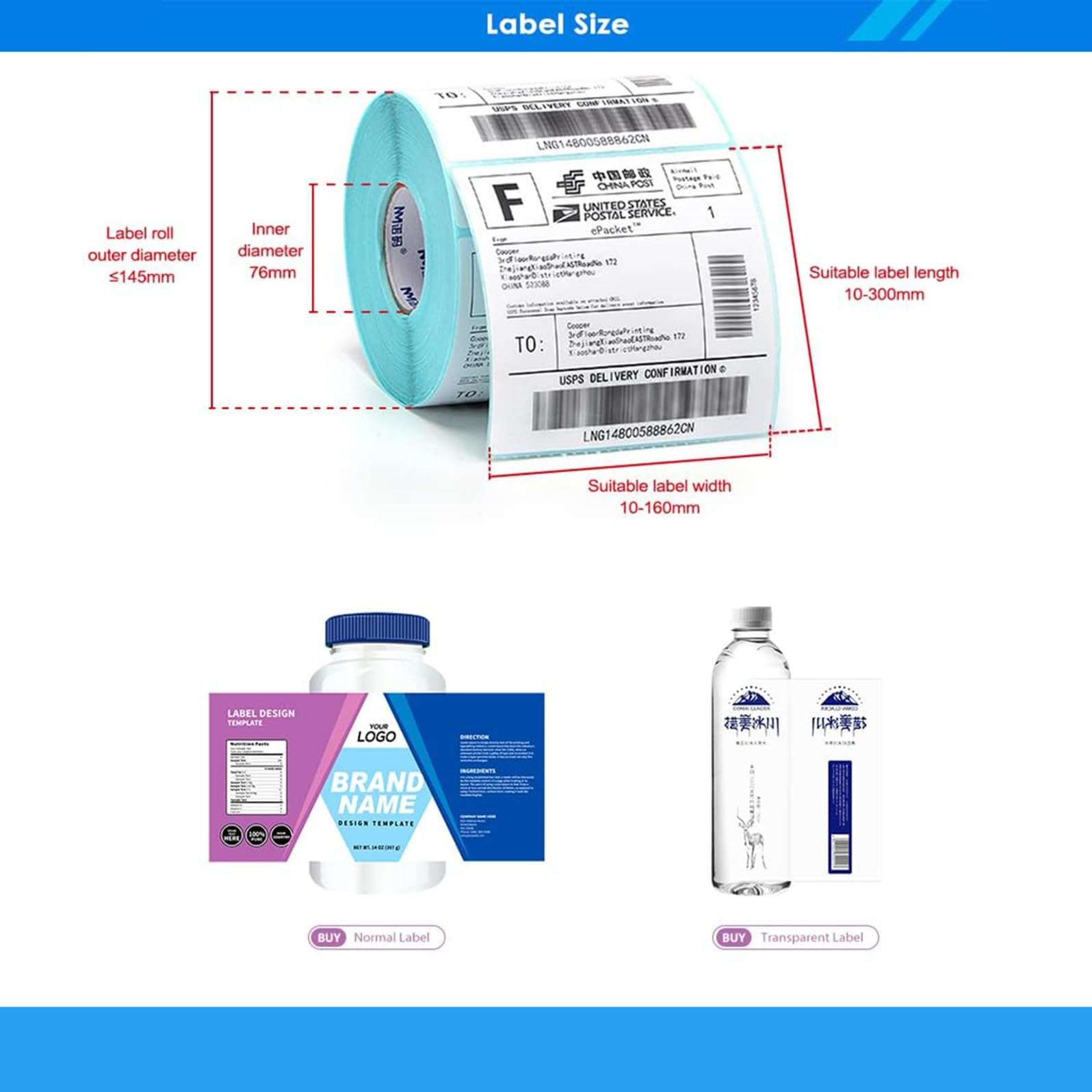 KJZQLMZ Round Bottle Labeler with Foot Pedal, Electric Labeler, Adjustable self-Adhesive Label Printer for cans and Bottles 5