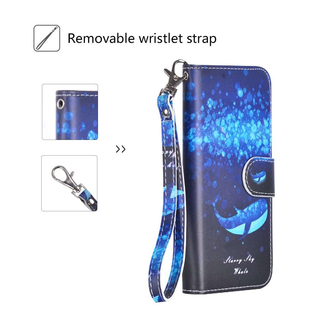S6 Wallet Case, Galaxy S6 Case, MagicSky Premium PU Leather Flip Folio Case Cover with Wrist Strap,Card Slots, Cash Pocket, Kickstand for Samsung Galaxy S6 (Whale) 3