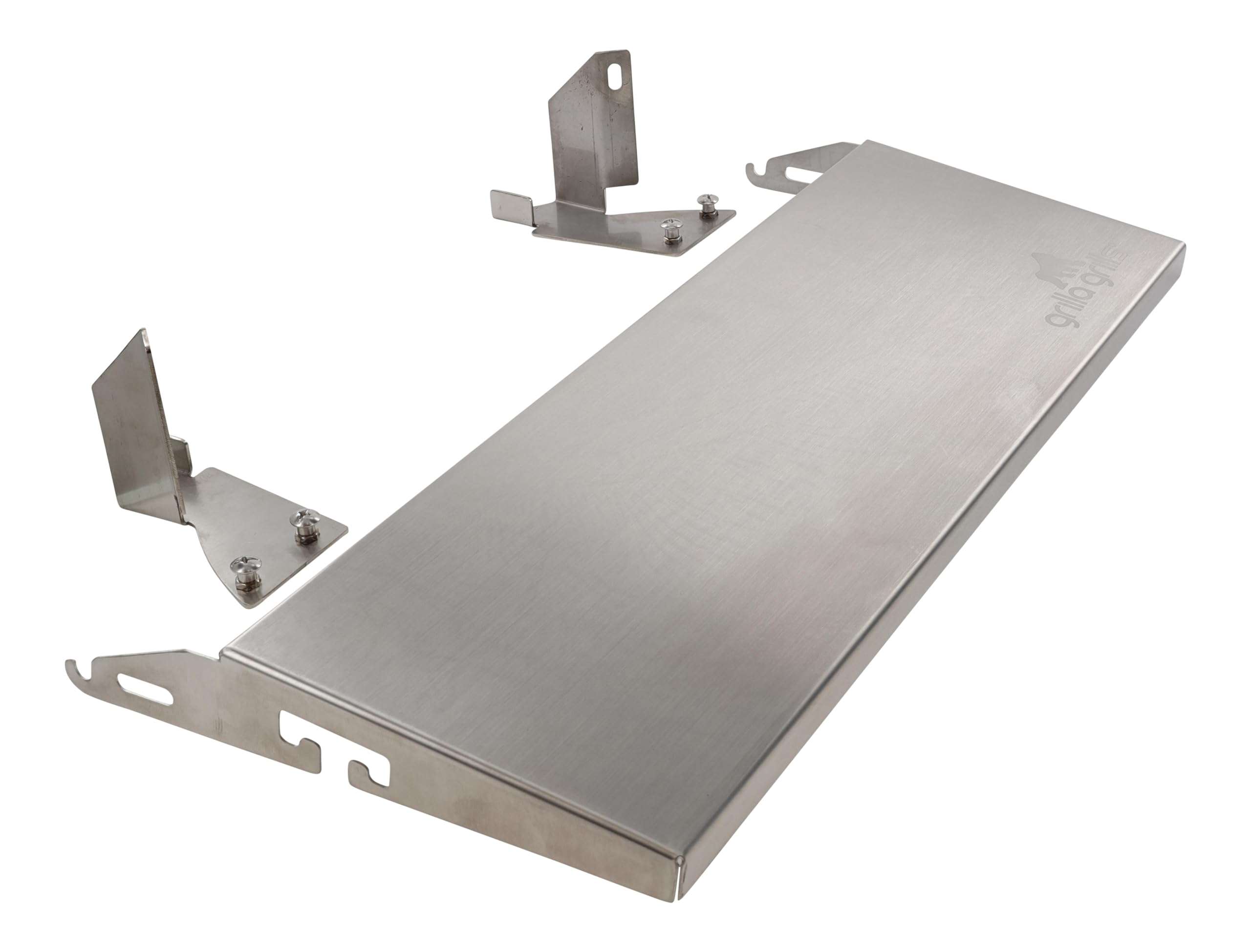 Grilla Grills Chimp Front Shelf with Weather Resistant 304 Stainless Steel Construction, Foldable Design, 8" x21 3/4" Size for Grilling, Grilla Chimp, BBQ 1