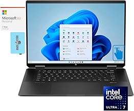 HP Spectre x360 Home & Business 2-in-1 Laptop (Intel Ultra 7-155H 16-Core, 32GB LPDDR5X 7466MHz RAM, 1TB PCIe SSD, GeForce RTX 4050, 16.0" Win 11 Pro) with MS 365 Personal, Dockztorm Hub 1