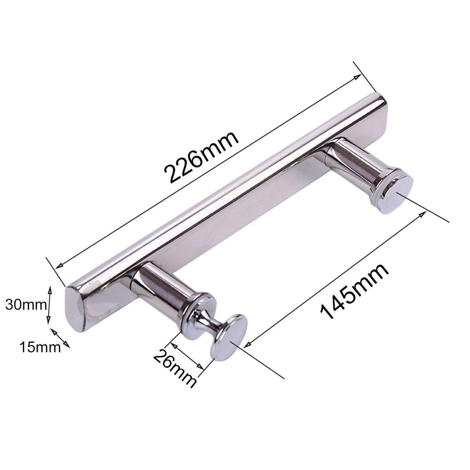 GAXQFEI Replacement Shower Door Handles for Bathroom Glass Door, Door Pull Push Handle Sets, Hole Centres 145Mm 2