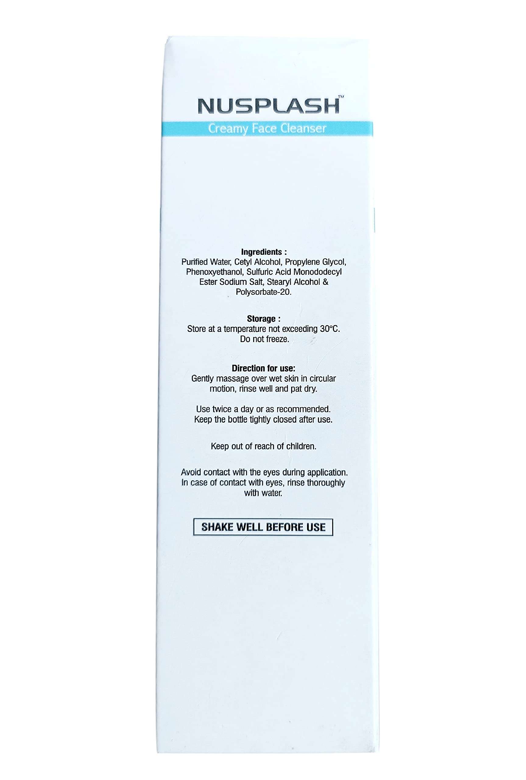 New Nusplash Creamy Face Cleanser 125ml 3