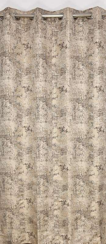 gsd home Premium Heavy Jacquard Fabric Room Darkening Creation Texture Design Curtains 8 Feet for Door, Brown, 2 Pieces 4