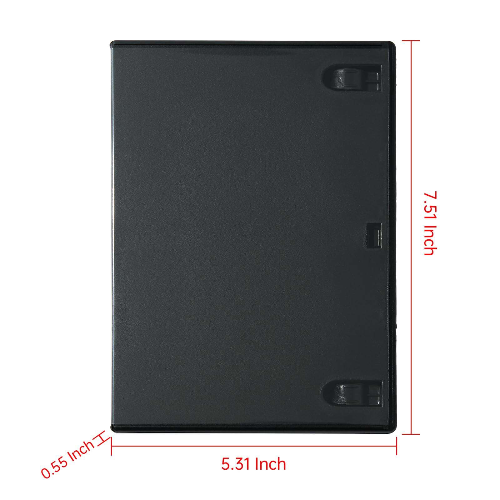 25 Pack Maxtek Standard 14mm Black Signle Disc DVD Cases with Outter Clear Sleeve 4