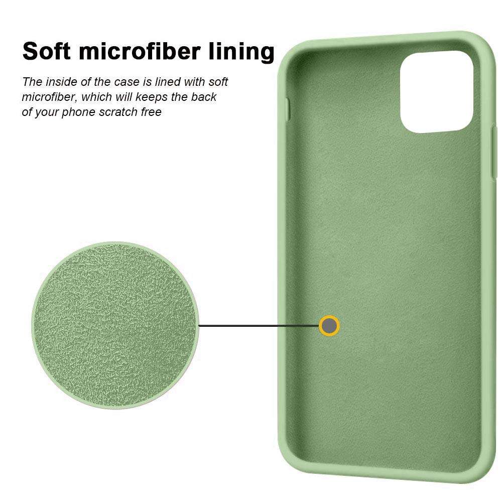 Vooii for iPhone 11 Case Kickstand | Baby Grade Liquid Silicone | 10ft Drop Tested Protective, Microfiber Lining Shockproof Full-Body Cover Case for iPhone 11 - Matcha 6