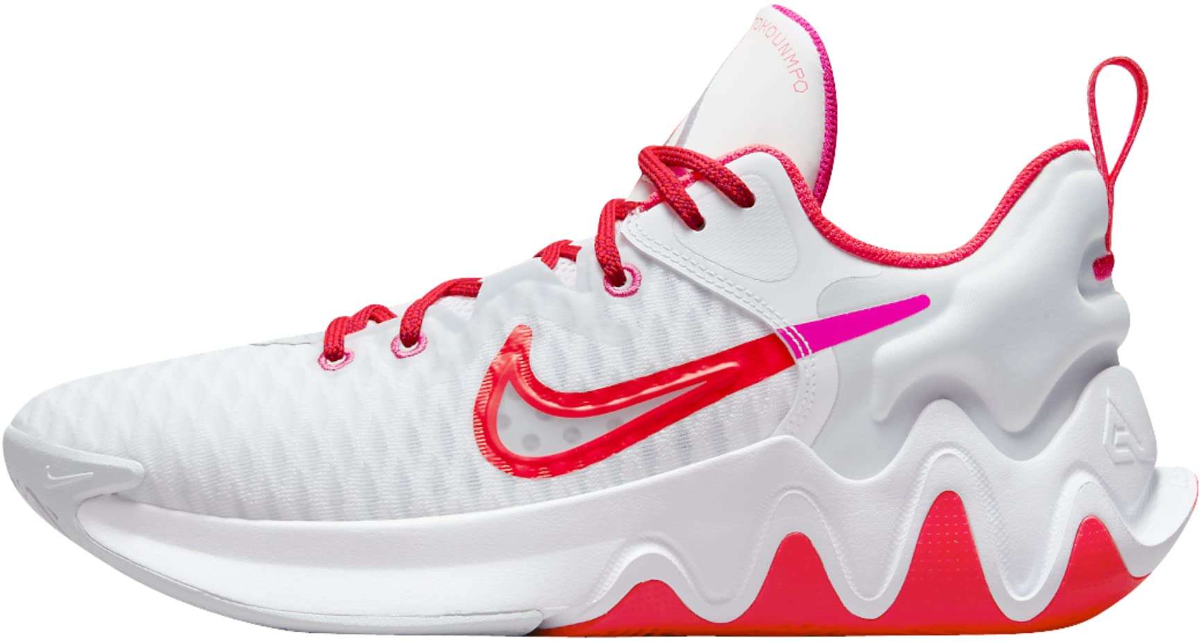 Giannis Immortality (CZ4099-101) Basketball Shoes, White/Red, Size: 11.5