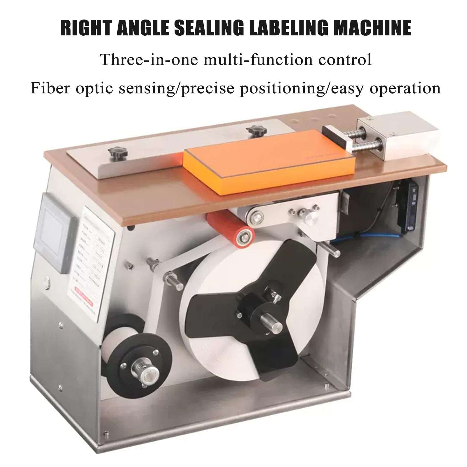 JYXYXSCP Automatic Right Angle Labeling Machine,Corner Labeling Machine,The Labeling Speed is Adjustable,Stainless Steel Shell,for Printing,Food,Electronics 4