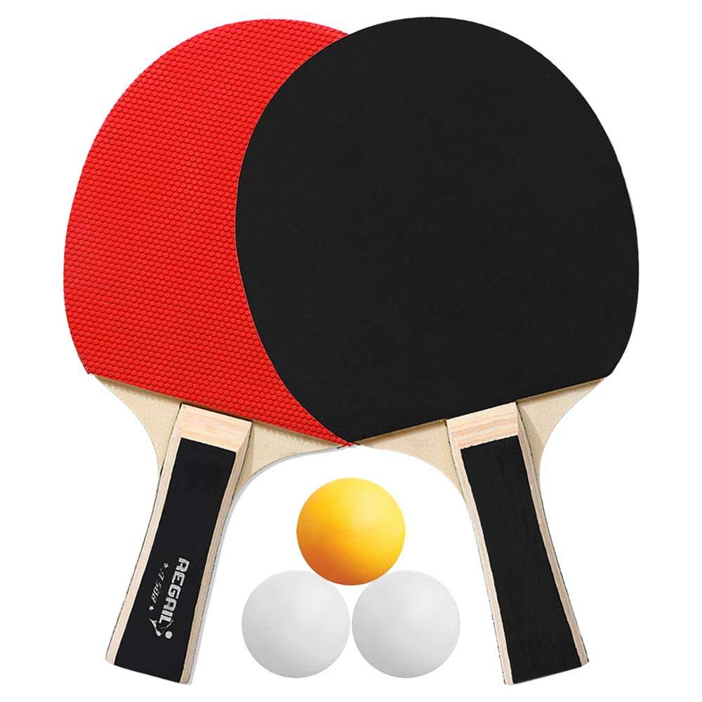 Ping Pong Paddles Quality Table Tennis Rackets 2 Ping Pong Bats Long Handle Ping Pong Racket Set Training Accessories Racquet Bundle Kit with 3 Balls for Both Indoor and Outdoor 1