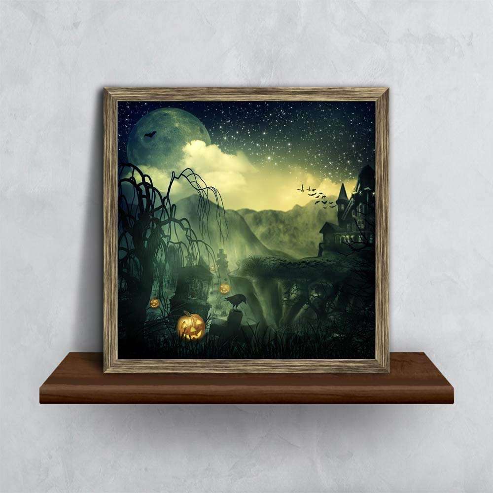 ArtzFolio Scary Movie Tabletop Painting Antique Golden Frame 10 x 10 inch (25 x 25 cms) 1