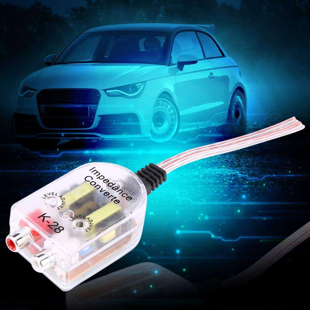 Car o CD High to Low Converters Amplifier, Line Out Converter, Impedance Converter Adapter for Car o Systems 6
