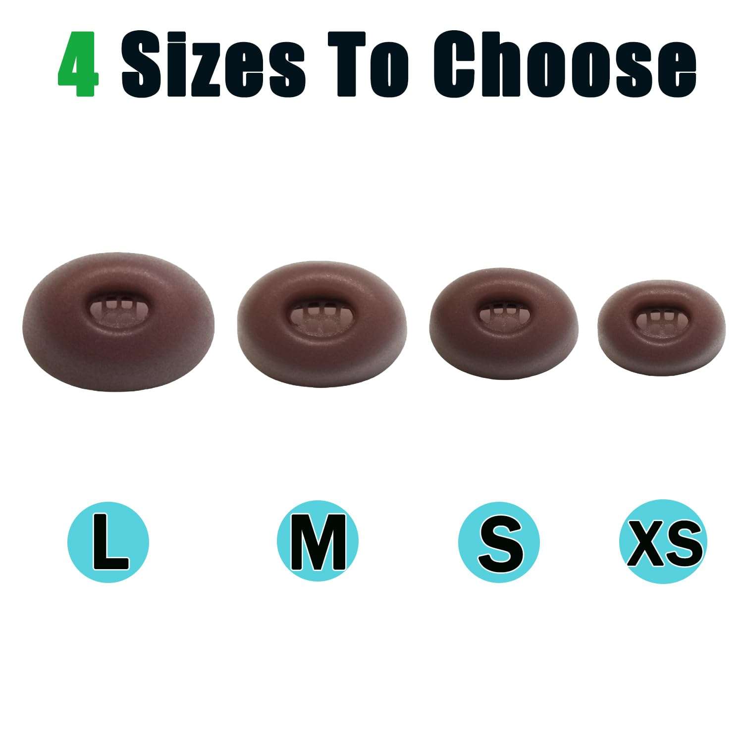 Luckvan Replacement Earbuds Tips for Jabra Elite 10 Silicone Ear Tips Jabra Elite 10 Rubber Tips 4 Pairs, Brown 6