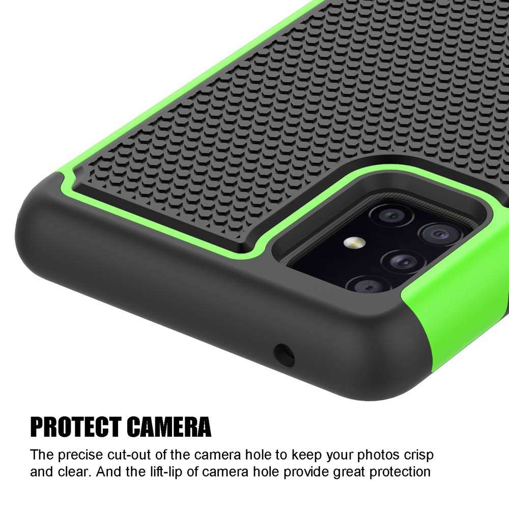 SYONER Shockproof Phone Case Cover for Samsung Galaxy A51 5G / Galaxy A51 5G UW (6.5", 2020) [Not for A51 4G] [Hot Pink] 5