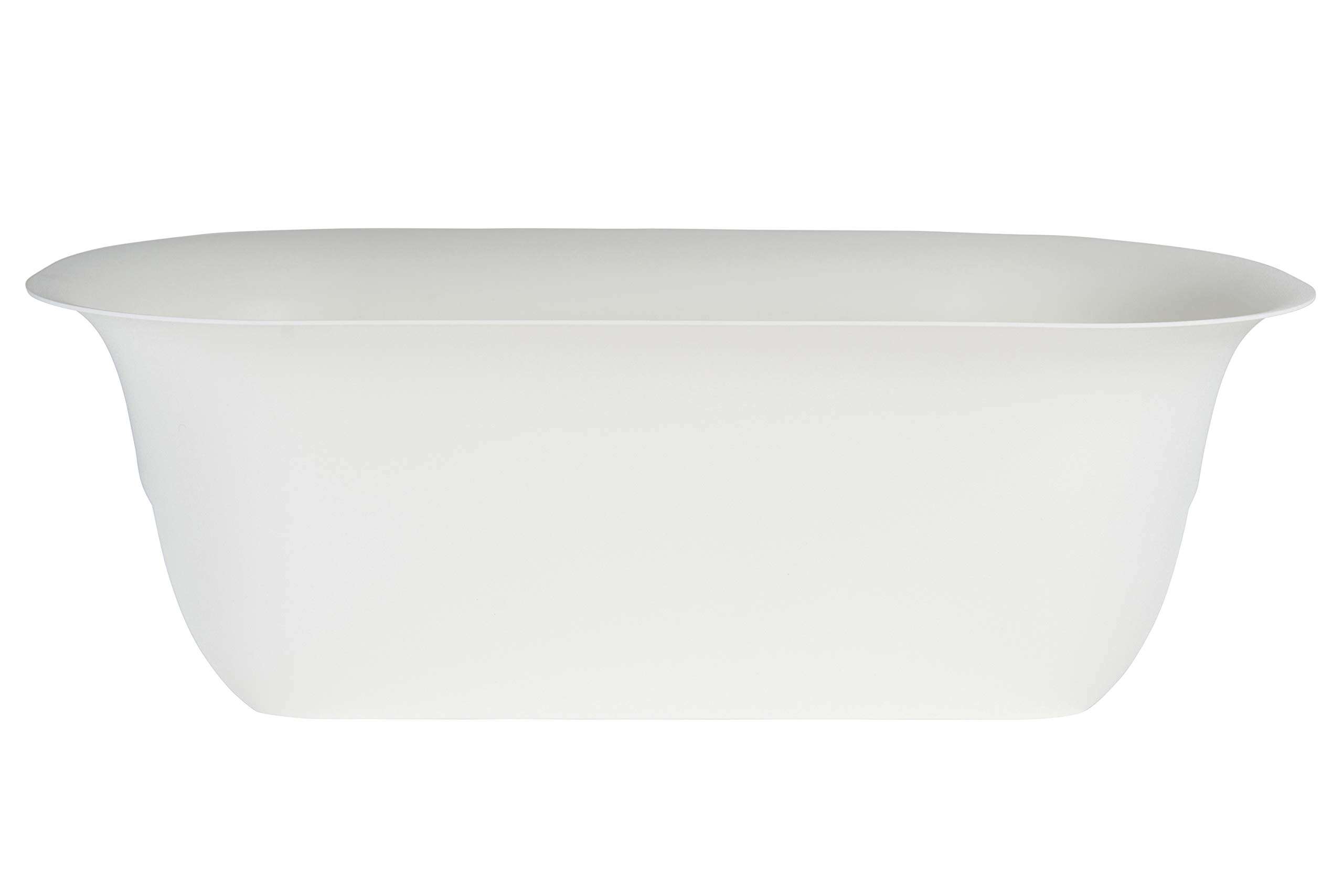 Bloem Modica Deck Rail Planter (MR2409), Casper White, 24"