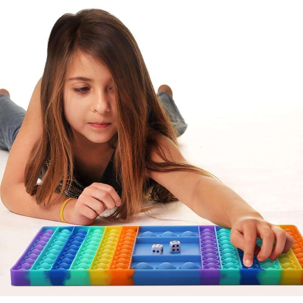 KMC KIDOZ Combo pop Bubble figit Sensory Toys, Silicon Satisfying Relaxing Toys, Simple dimple Fidget Toys for Kids Girls Boys Adults (Color May Very) Pack of 2 (Multicolor) 4