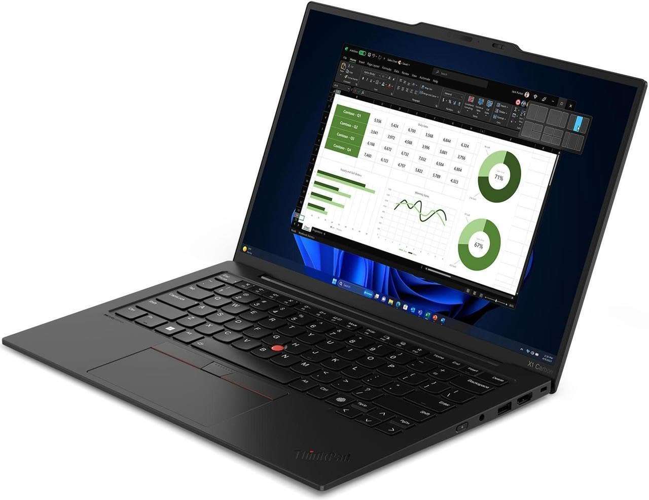 Lenovo ThinkPad X1 Carbon Gen 12 AI Laptop 14.0" IPS WUXGA (Intel Core Ultra 7 155U, 32GB LPDDR5X, 1TB SSD, AI Copilot, Backlit KYB, FP Reader, 2 Thunderbolt 4, Win 11 Pro) w/DKZ USB Port Expander 4