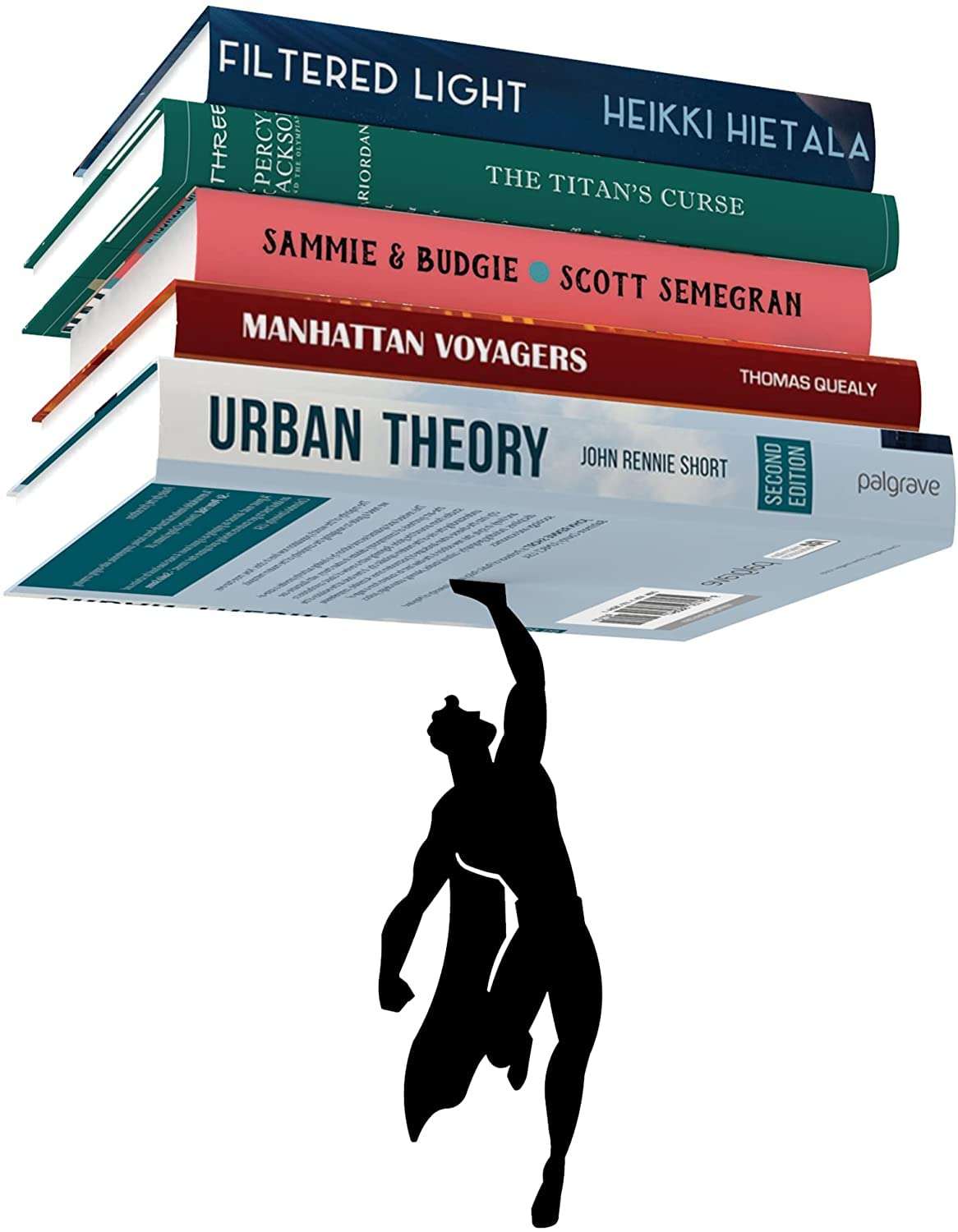 INFIGN Floating Bookshelf for Kids Invisible Shelf - Metal Book Shelf for Wall Decore Book Lovers - Bookshelf Floating Book Shelves for Wall - Superhero Home Decore Bookshelves 1