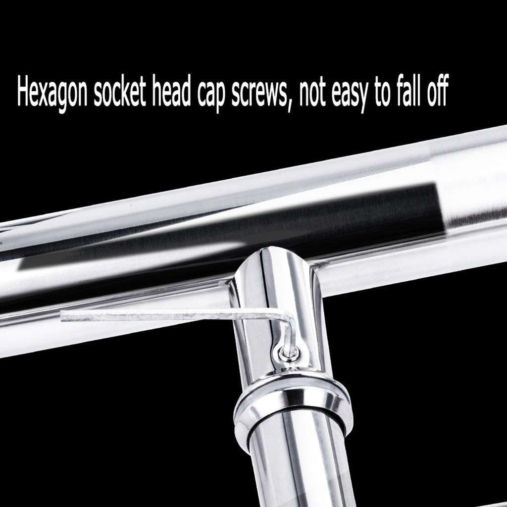 KFDQ Outdoor Indoor Universal Stair Handrail,Brushed Stainless Steel Glass Door Handle, Office Push-Pull Door Handle/Home House Wooden Door Handle, 7 Sizes,80×60cm 5