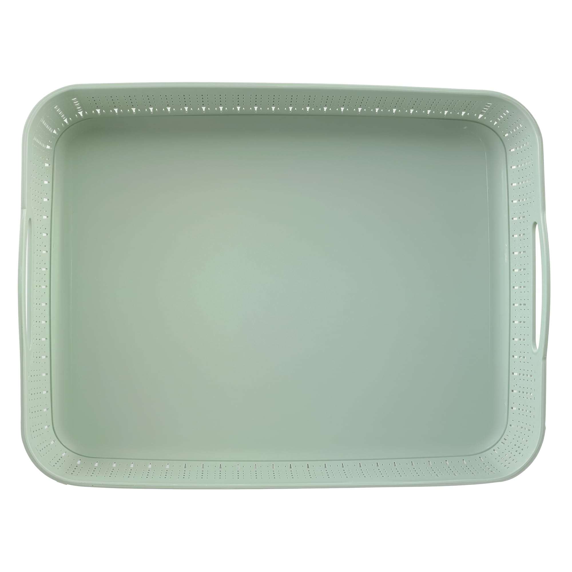 Kuber Industries Q-3 Unbreakable 3 Pieces Plastic Multipurpose Small Size Flexible Storage Baskets/Fruit Vegetable Bathroom Stationary Home Basket with Handles,Multi 6