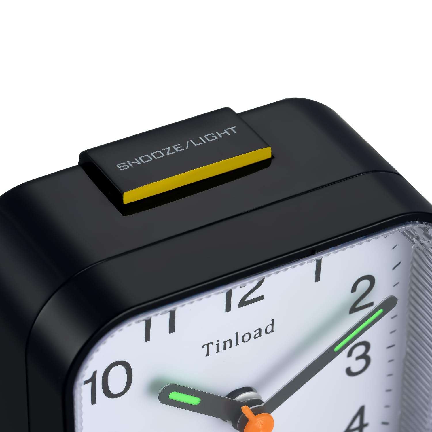 Tinload Small Battery Analog Alarm Clock Silent Non Ticking, Ascending Beep Sounds, Snooze,Light Functions 5