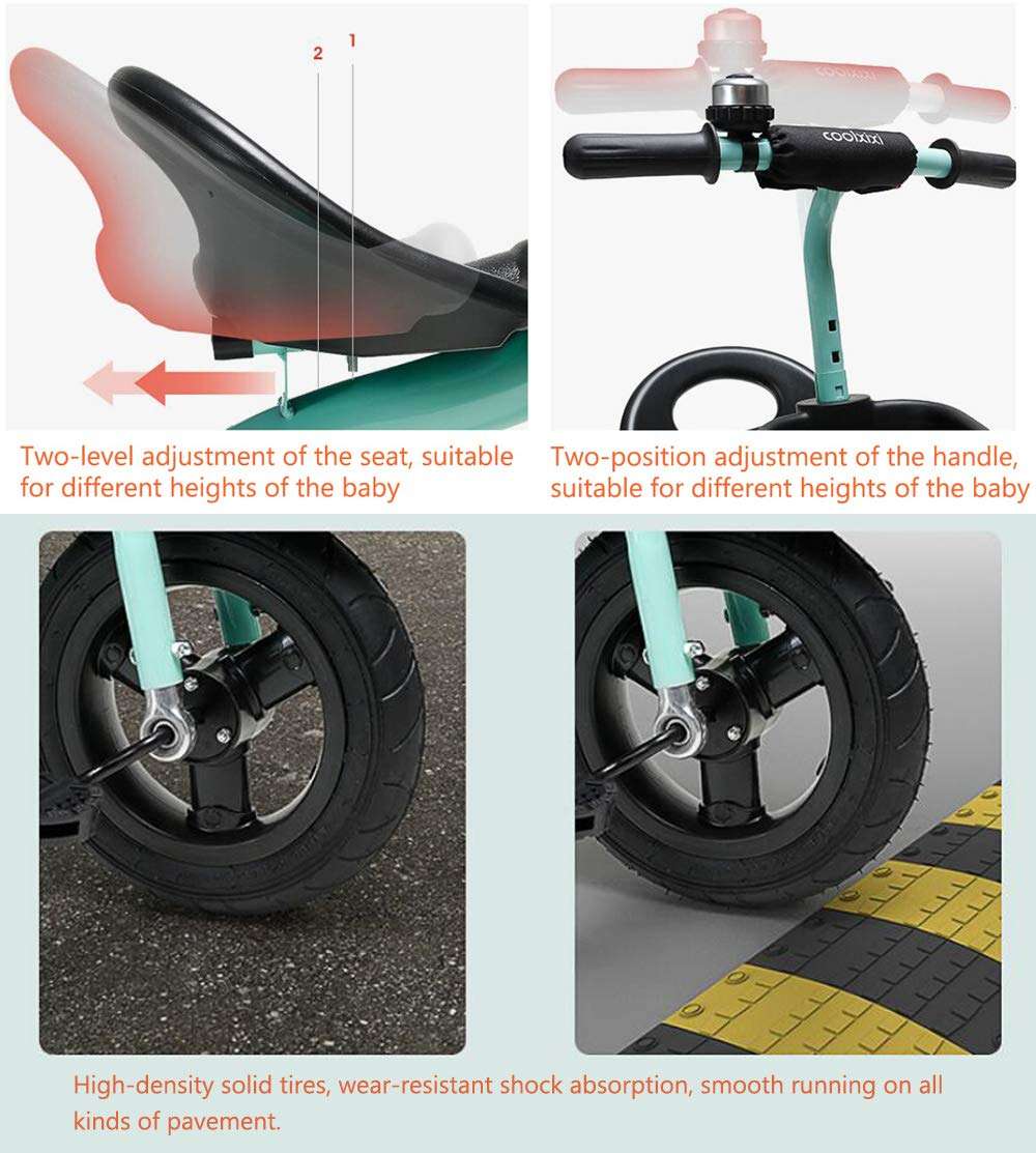 COOL-Series Kids Trike Toddlers Children Tricycle Stroller Trike 3 Wheel Pedal Bike Multicolor for 3 4 5 Years Old Boys Girls Indoor & Outdoor with Storage Bin and Cup Holder (Red) 4