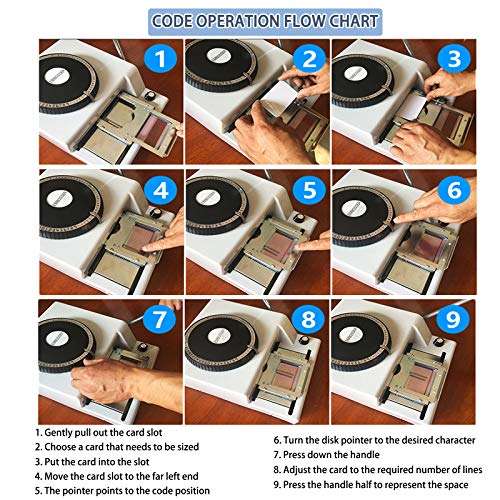 PLASMARGON DPL Card Embossing Machine Credit Card ID Card PVC Card Embossing Machine Manual Coding Machine (72 Characters) 5