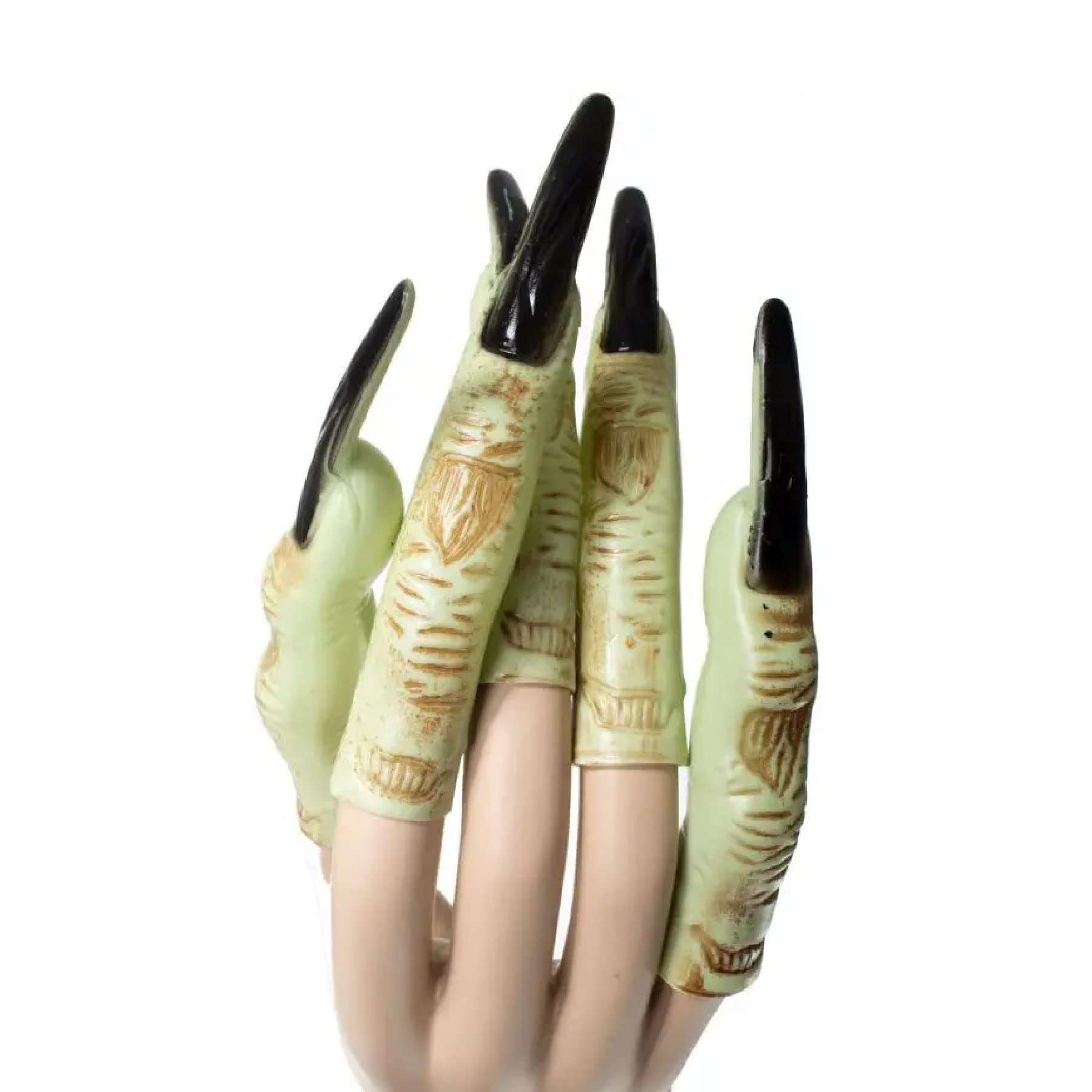 Wanna Party Fake Fingers with Long Nails, Halloween Props Decoration Supplies (10 Pieces) 3