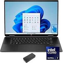 HP Spectre x360 Home & Business 2-in-1 Laptop (Intel Ultra 7-155H 16-Core, 32GB LPDDR5X 7466MHz RAM, 2TB PCIe SSD, GeForce RTX 4050, 16.0" 120 Hz Touch Win 11 Pro) with USB-C Dock 1