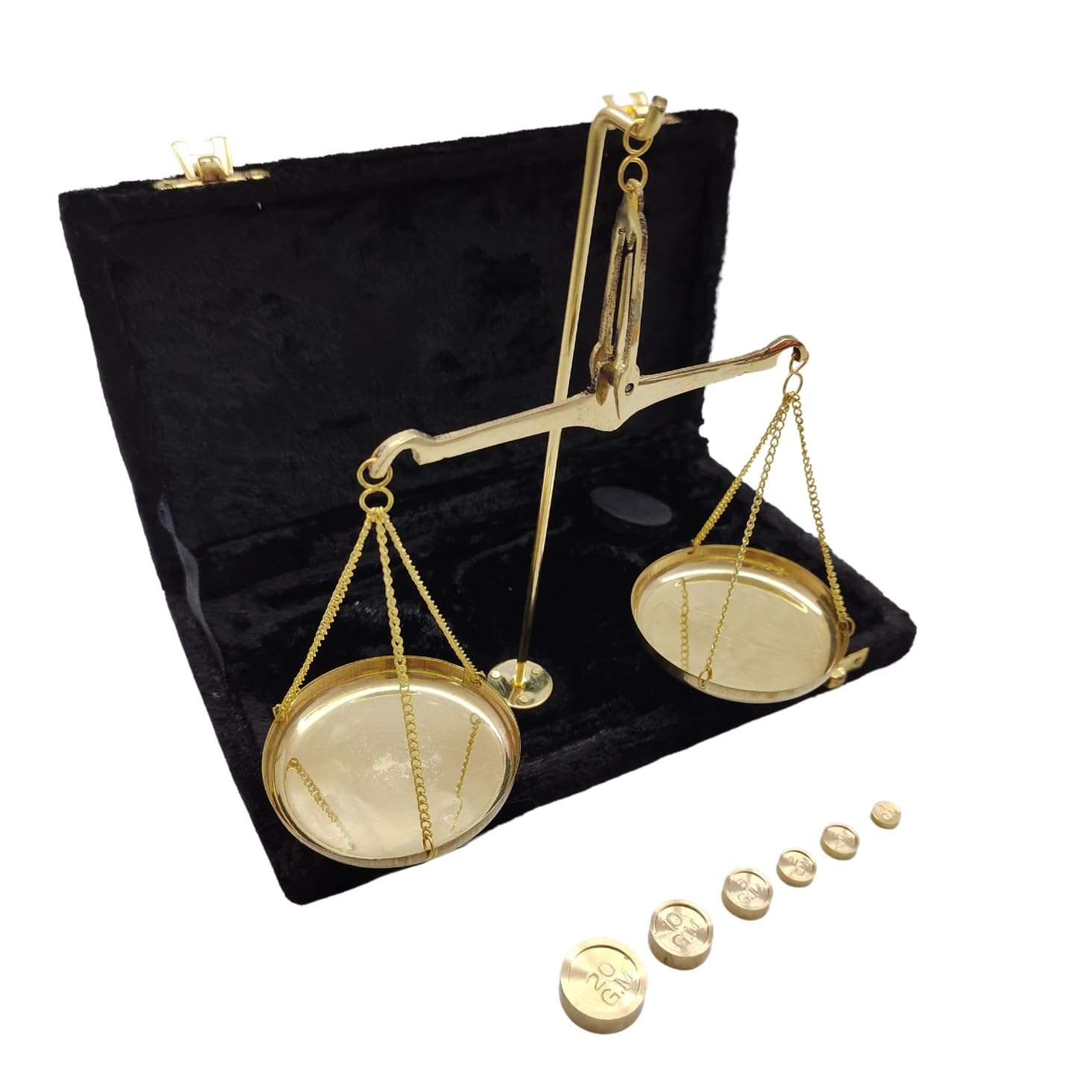 Vintage Old Traditional Goldsmith Weight (Tarazu) showpiece Antique Brass Weighing Scale Balance Justice Law Scale Decoration Collectibles Marine Instrument Home/Office Table Decor 1