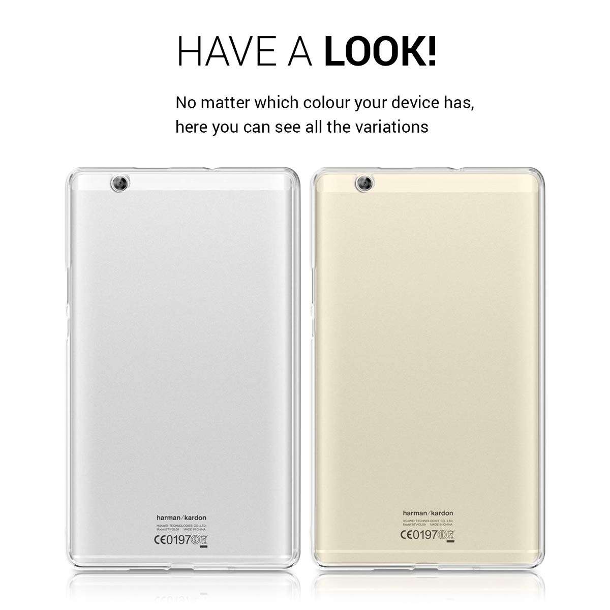 kwmobile Case Compatible with Huawei MediaPad M3 8.4 Case - Soft TPU Back Protector Cover for Tablet - Transparent 5